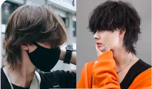 wolf cut vs mullet men
