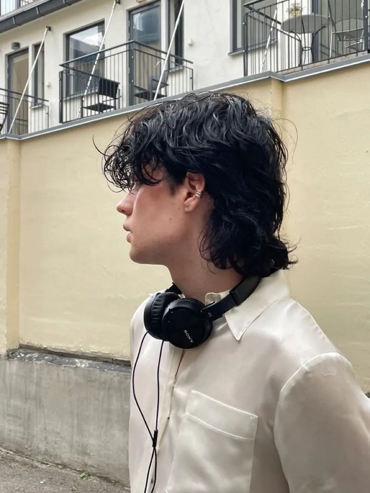 mullet wolf cut curly hair
