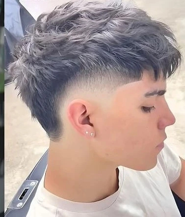 Burst Fade Mullet