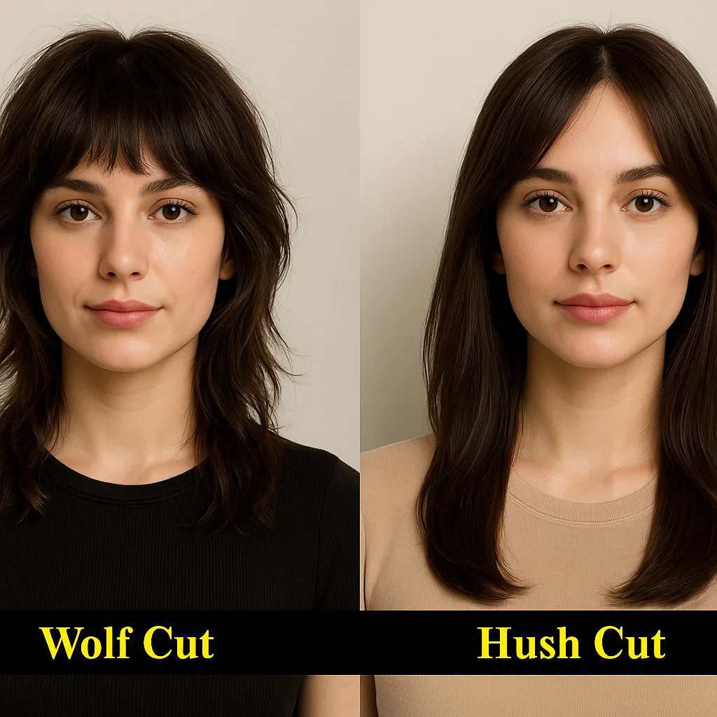wolf and hush cut for oval face
