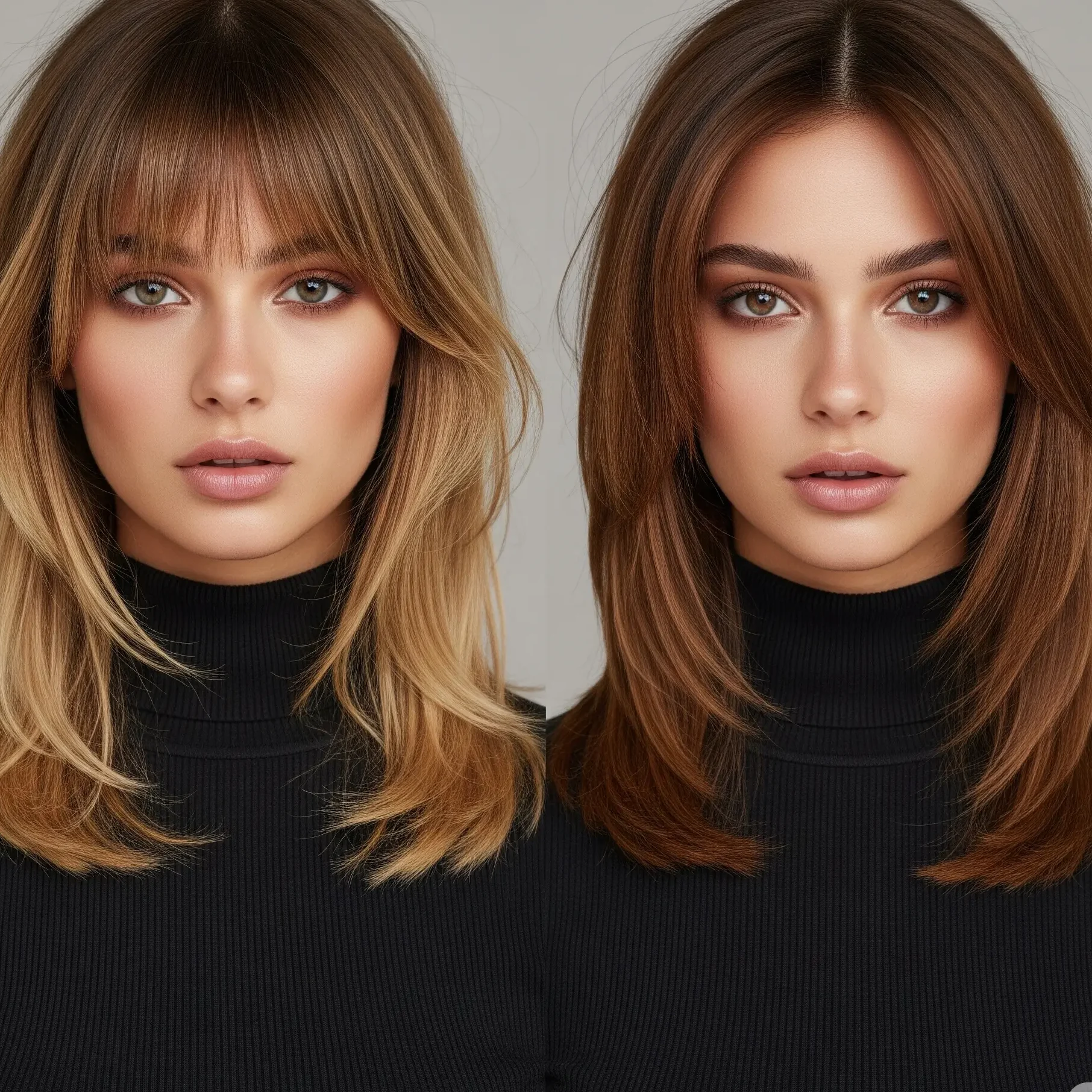 Wolf Cut No Bangs