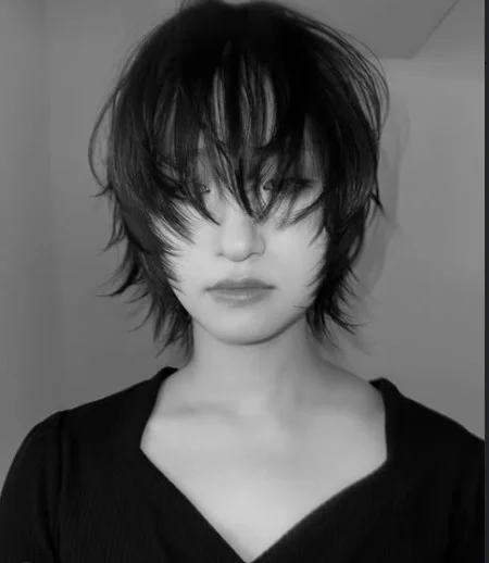 Short Flipped Wolf Cut