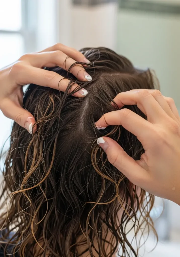 wavy and curly hair