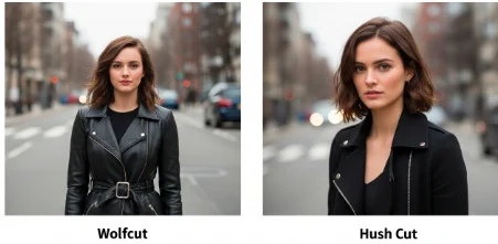 wolf cut vs hush cut