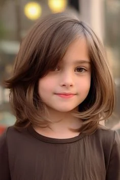 wolf cut on kids long hair
